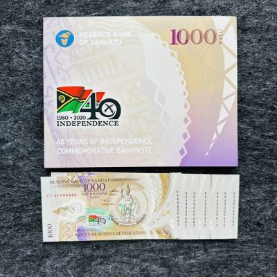 瓦努阿图2020年1000瓦图塑料钞，纪念钞，无47，带册 - 瓦努阿图2020年1000瓦图塑料钞，纪念钞，无47，带册