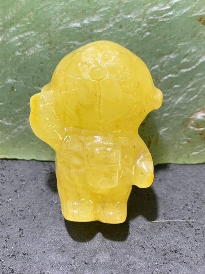精美天然乌克兰蜜蜡原皮原石雕刻宇航员多啦a梦，小叮当吊坠一个， - 精美天然乌克兰蜜蜡原皮原石雕刻宇航员多啦a梦，小叮当吊坠一个，