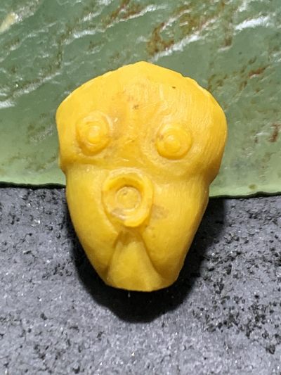 精美亚光战国红玛瑙手工雕刻河豚迷你小一体佛头三通一颗！ - 精美亚光战国红玛瑙手工雕刻河豚迷你小一体佛头三通一颗！