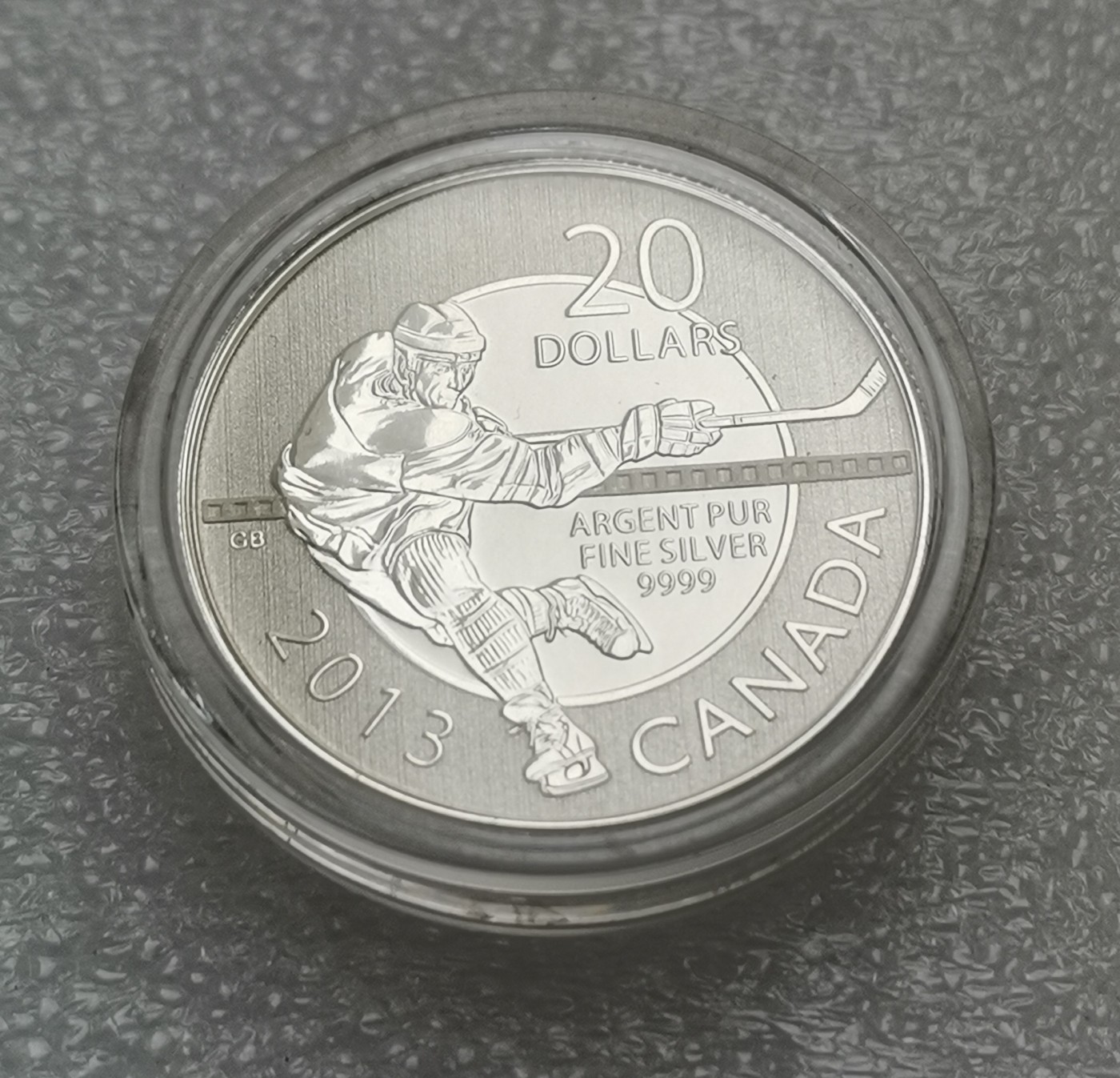 瓶子🏺第114期拍卖会  加拿大2013年20元精制纯银纪念币  冰球