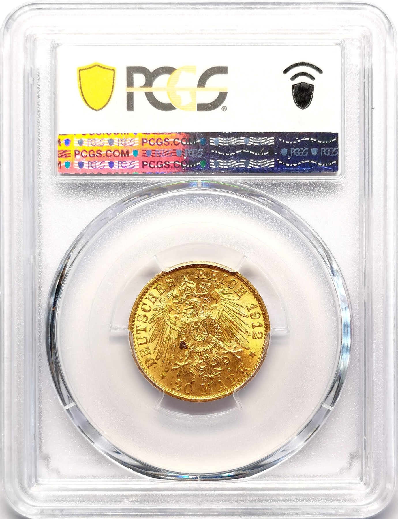 凡希社世界钱币微拍第二百五十一期 1912A德国威廉二世20马克金币PCGS-MS64金色明亮！