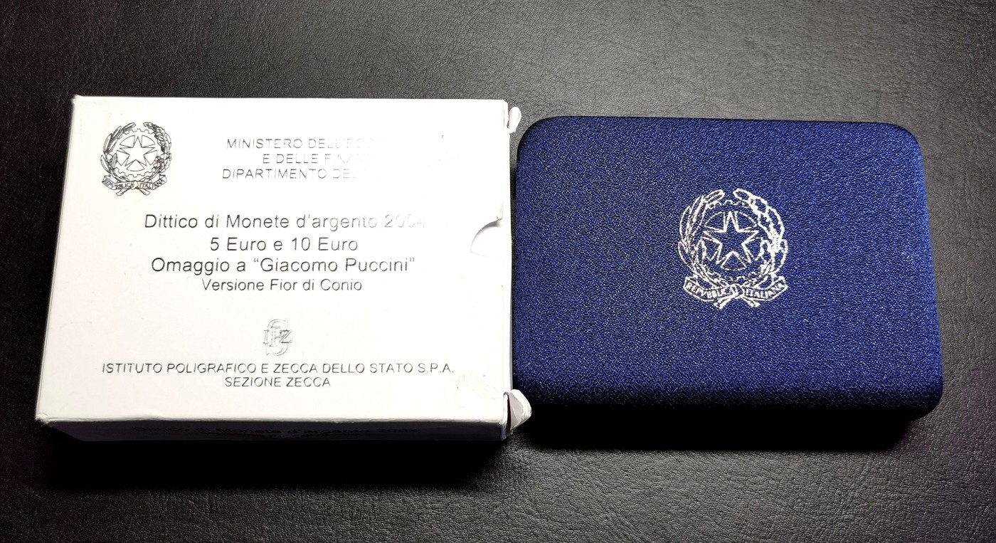 凡希社世界钱币微拍第二百五十一期 2000意大利纪念银币5欧罗/10欧罗一对原厂包装全品！