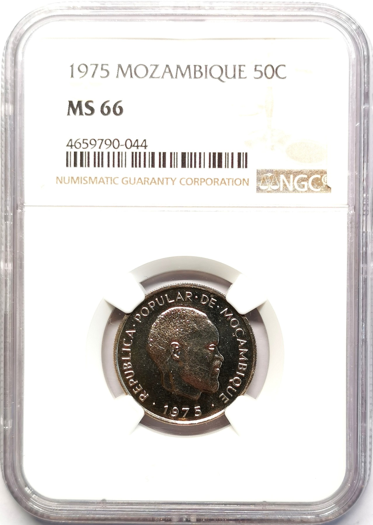 凡希社世界钱币微拍第二百五十一期 1975莫桑比克50分NGC-MS66高分！