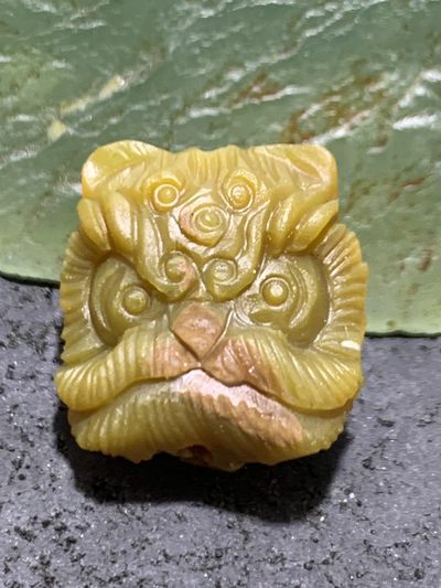 精美亚光高玉化战国红玛瑙手工雕刻醒狮珠子（吊坠）一个！ - 精美亚光高玉化战国红玛瑙手工雕刻醒狮珠子（吊坠）一个！