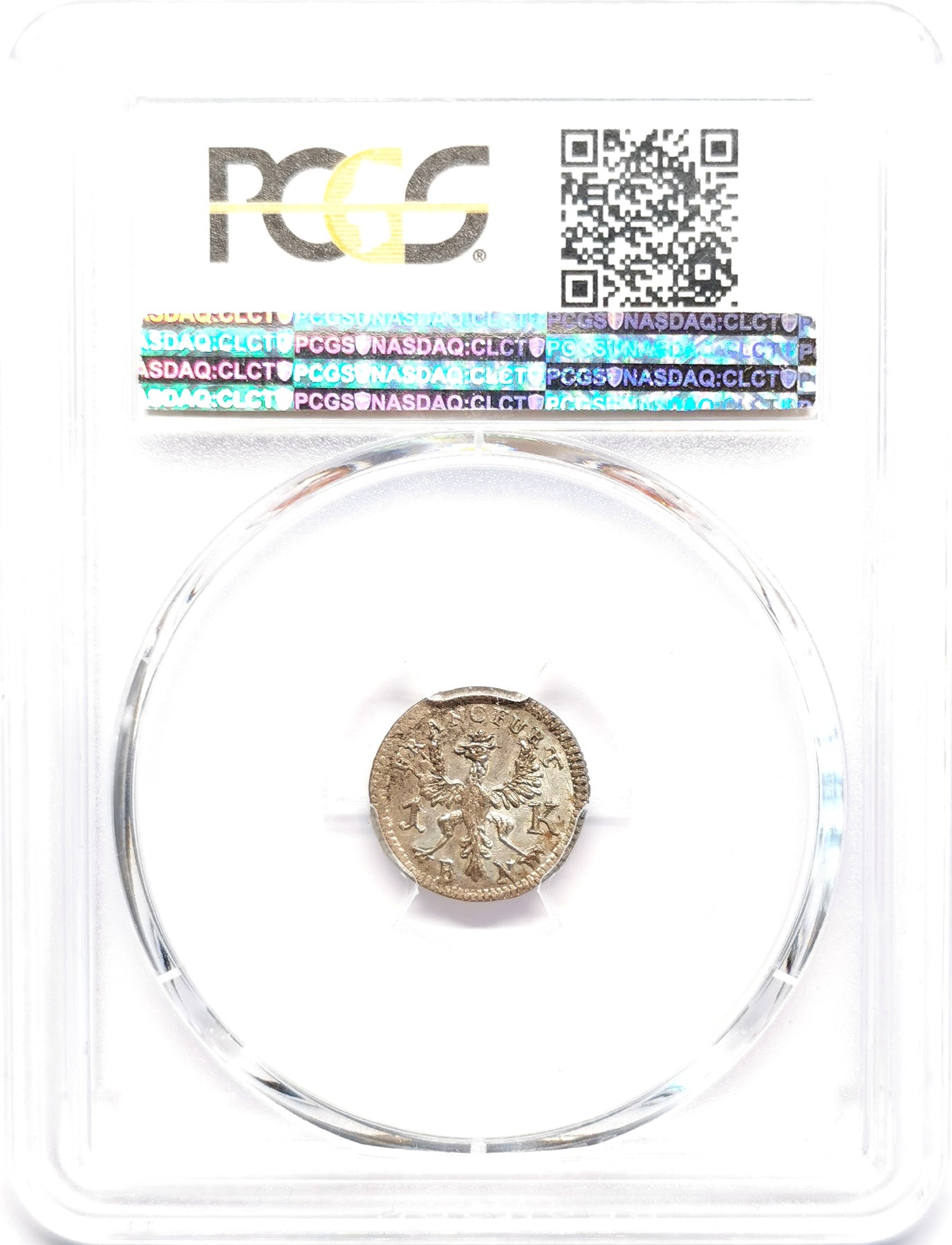 凡希社世界钱币微拍第二百五十一期 1773法兰克福城市景观1K银辅币PCGS-MS64品相罕见！