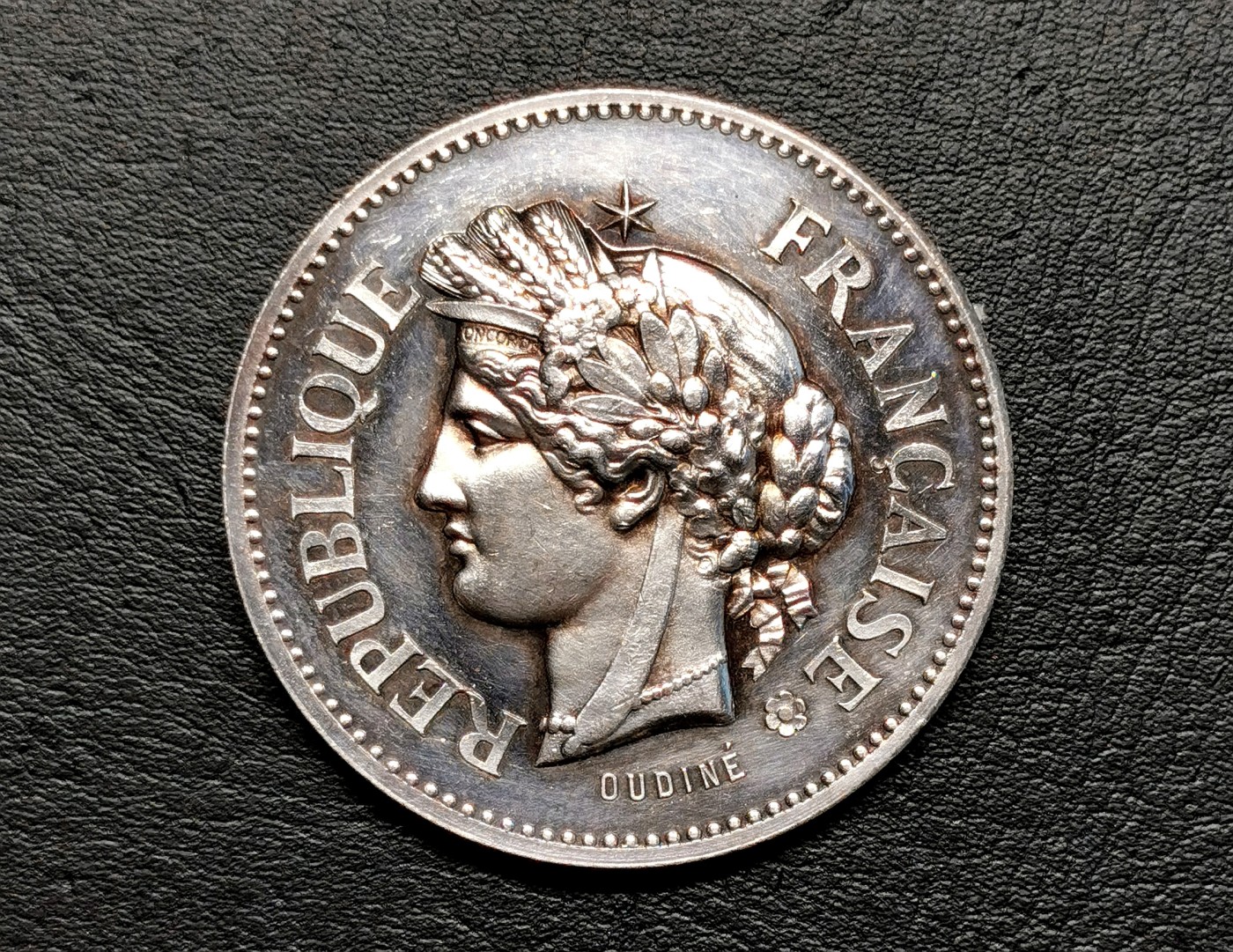 凡希社世界钱币微拍第二百五十一期 十九世纪法国丰收女神银章AU