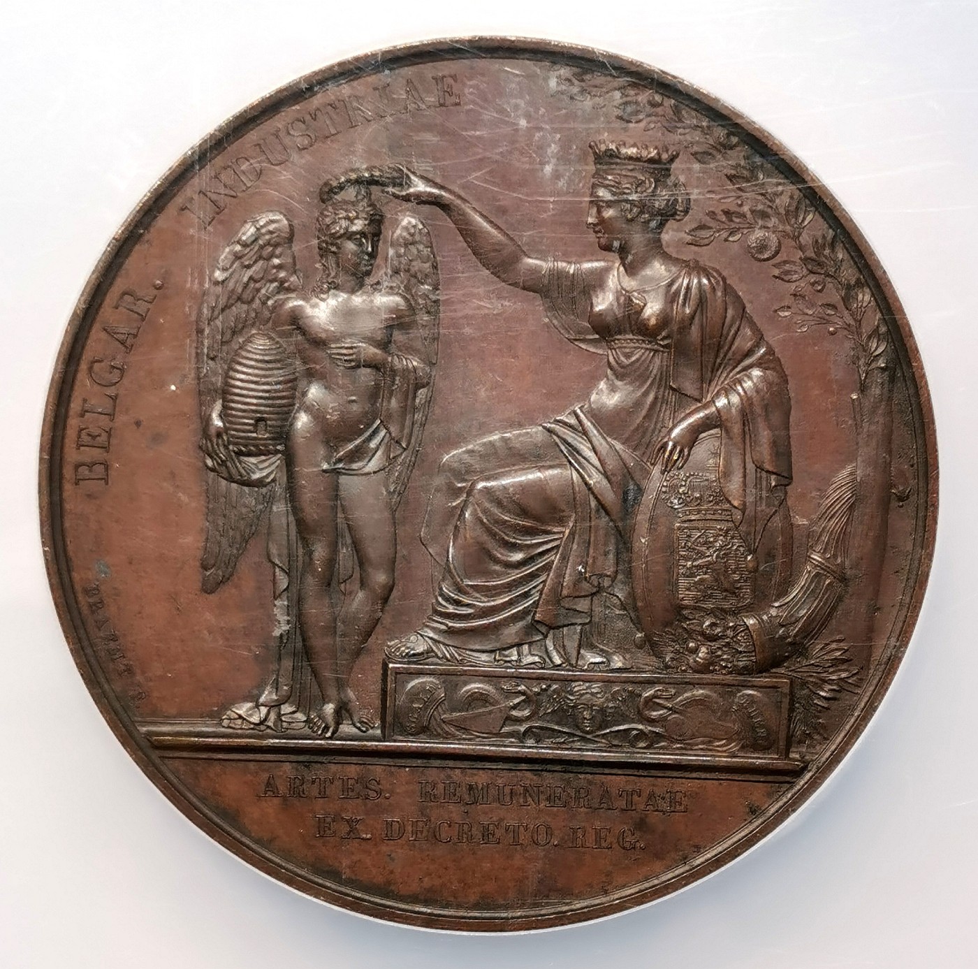 凡希社世界钱币微拍第二百五十一期 1825比利时哈勒姆博览会纪念铜章NGC-MS62