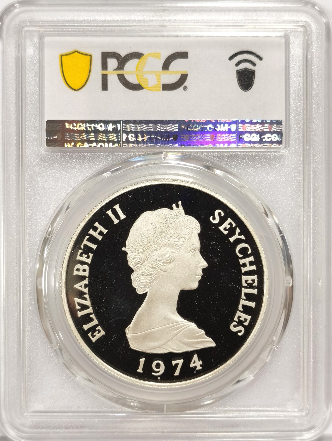 博洋堂世界钱币拍卖第048期（全场包邮） PCGS PR67DCAM 塞舌尔1974年海龟10卢比精制大银币