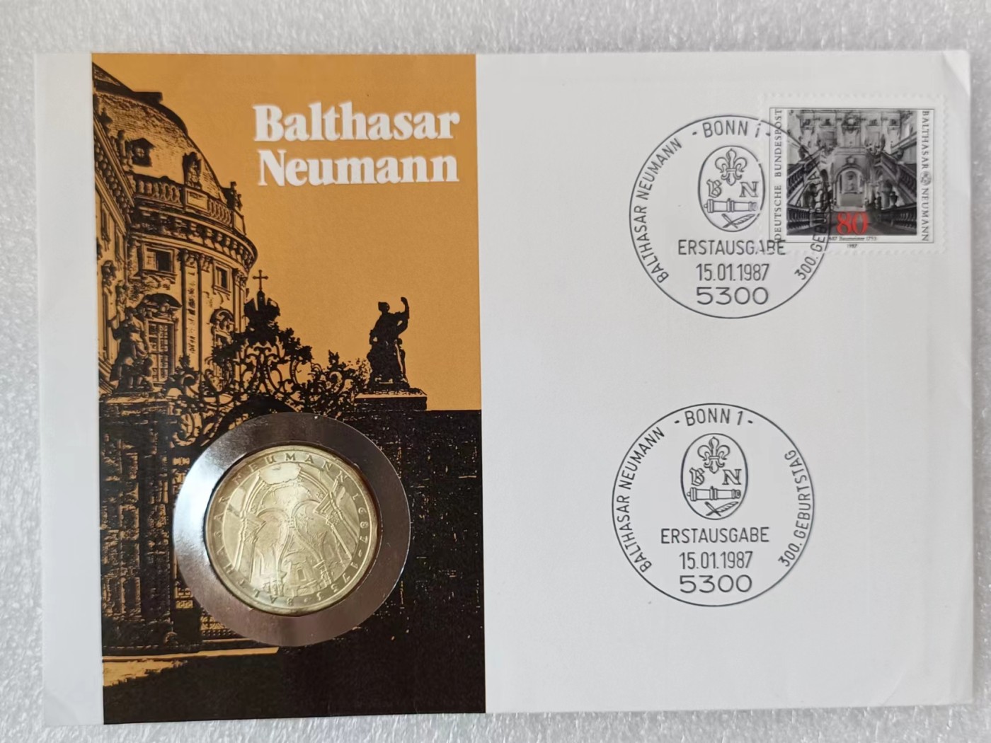 瓶子🏺第114期拍卖会  德国1978年5马克纪念银币诺伊曼逝世225周年  邮币卡