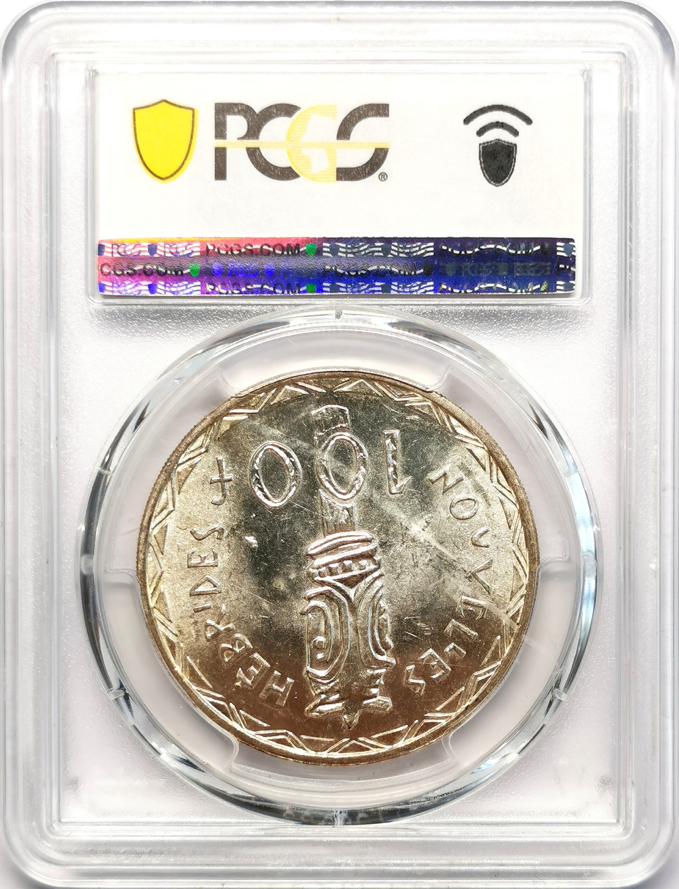 凡希社世界钱币微拍第二百五十一期 1966法属新赫布里底100法郎大银PCGS-MS63