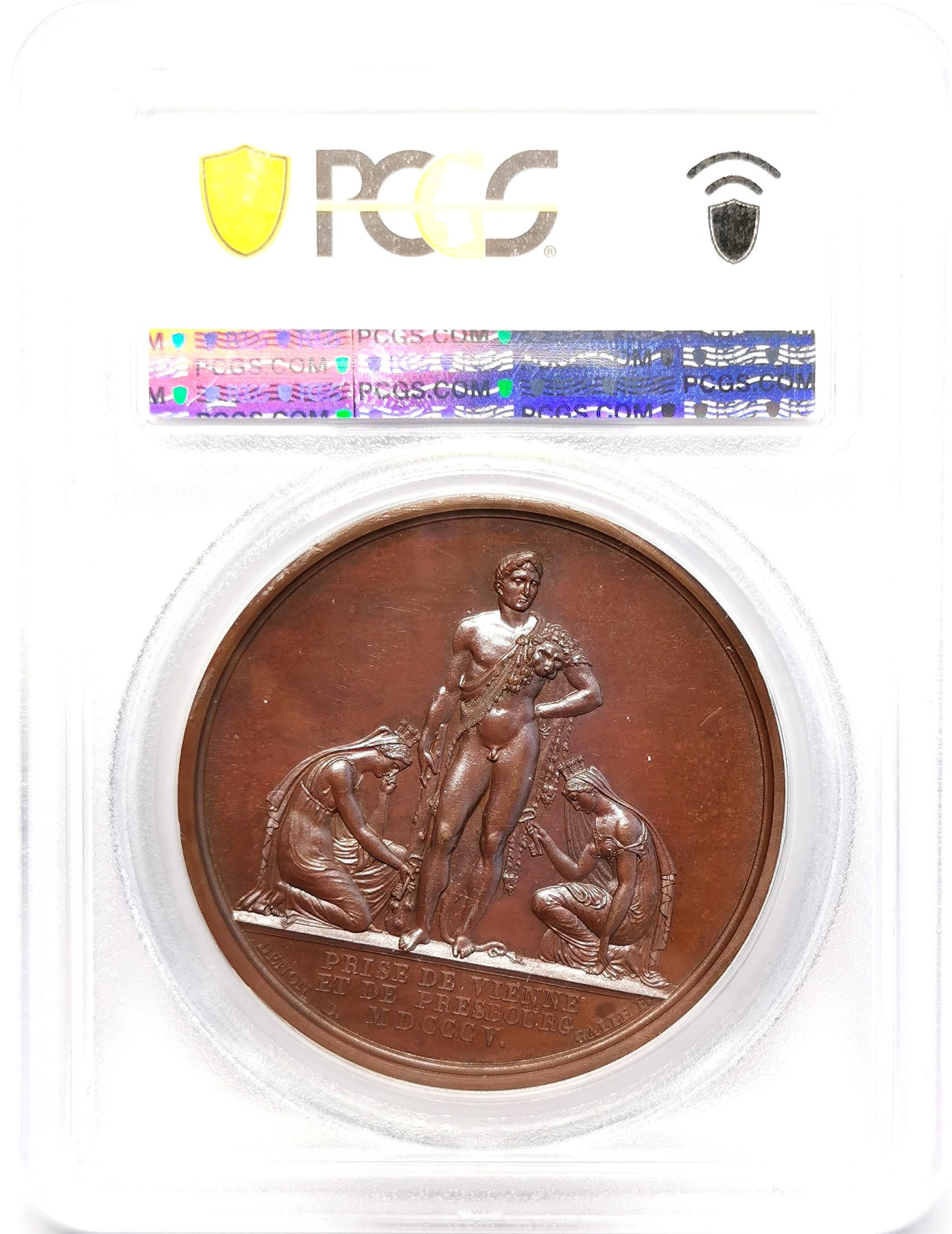 凡希社世界钱币微拍第二百五十一期 荐！1805法国拿破仑攻陷维也纳与普雷斯堡纪念铜章PCGS-SP66铜色优美顶级品！