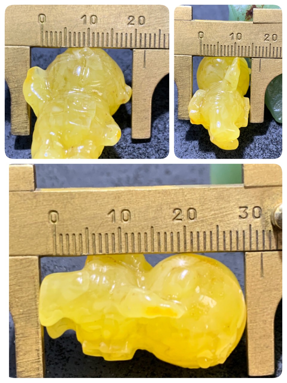 精美天然乌克兰蜜蜡原皮原石雕刻宇航员多啦a梦，小叮当吊坠一个，