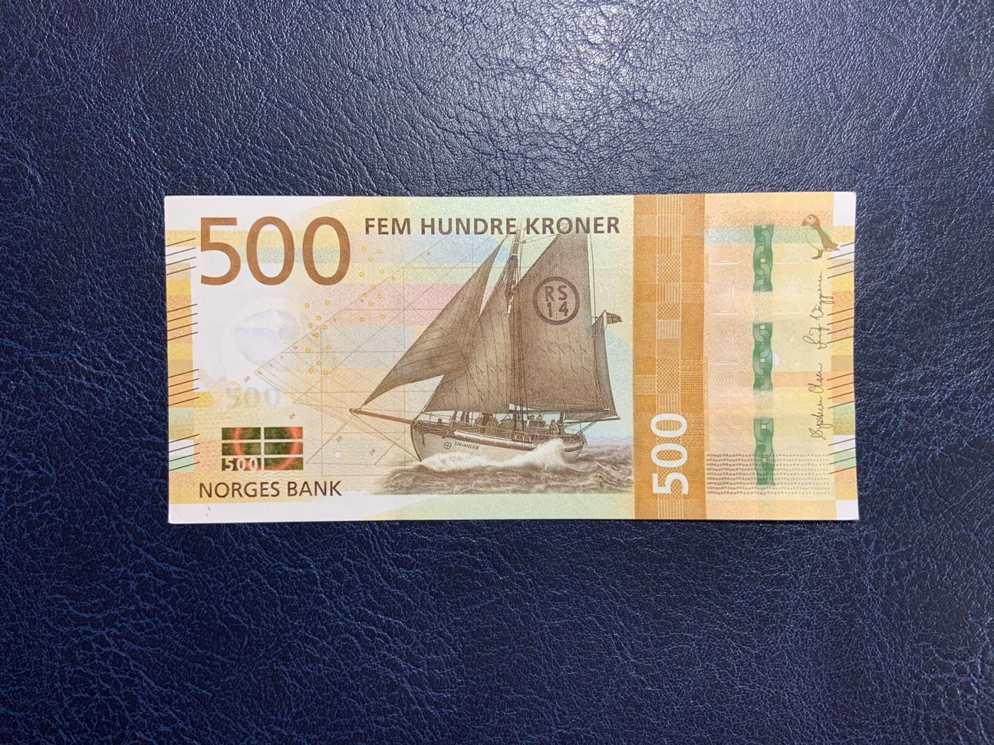 收藏联盟Quantum Auction 第298期拍卖  挪威2018年500克朗 品相UNC 四角不尖