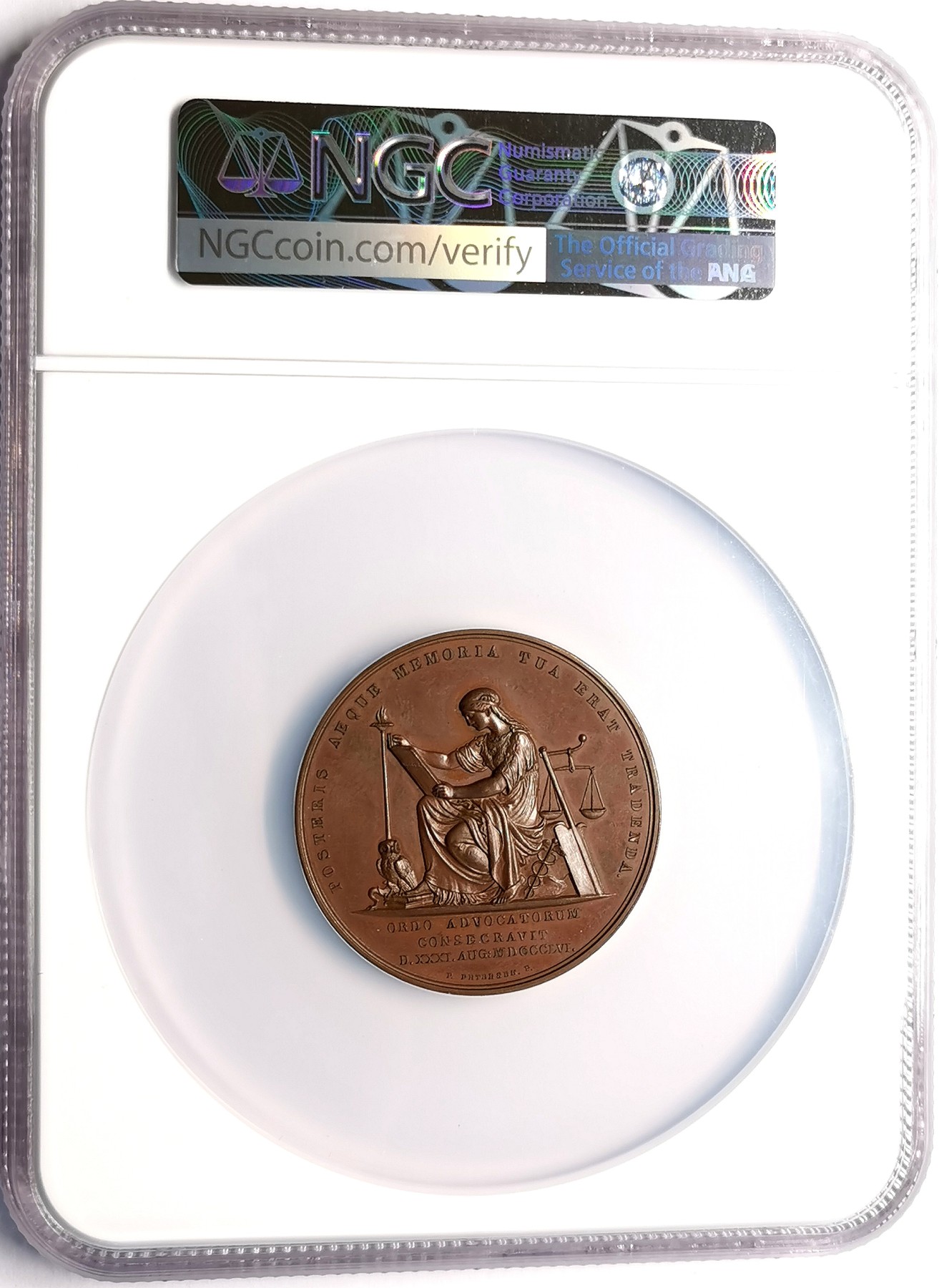 凡希社世界钱币微拍第二百五十一期 1834德国LOTTUM纪念铜章NGC-MS62