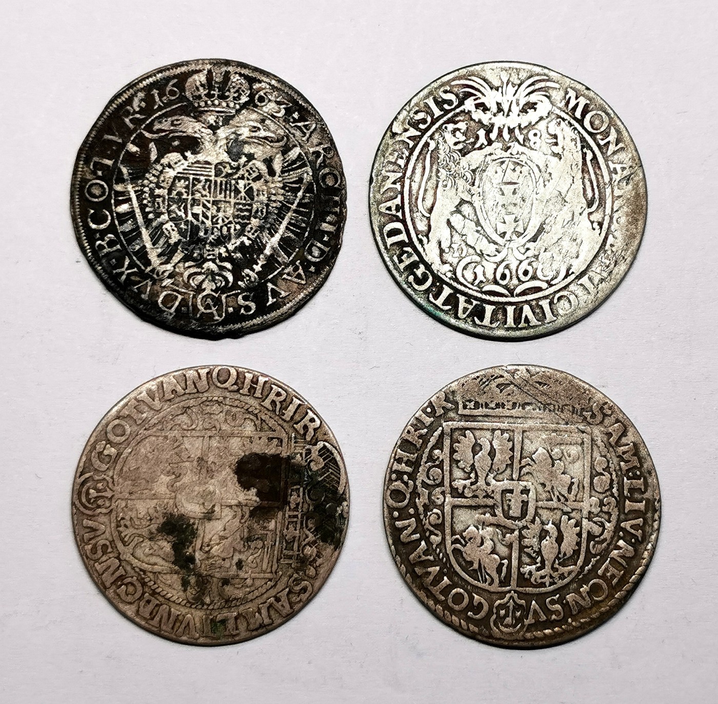凡希社世界钱币微拍第二百五十一期 欧洲银辅币四枚一组（1/4泰勒规格）