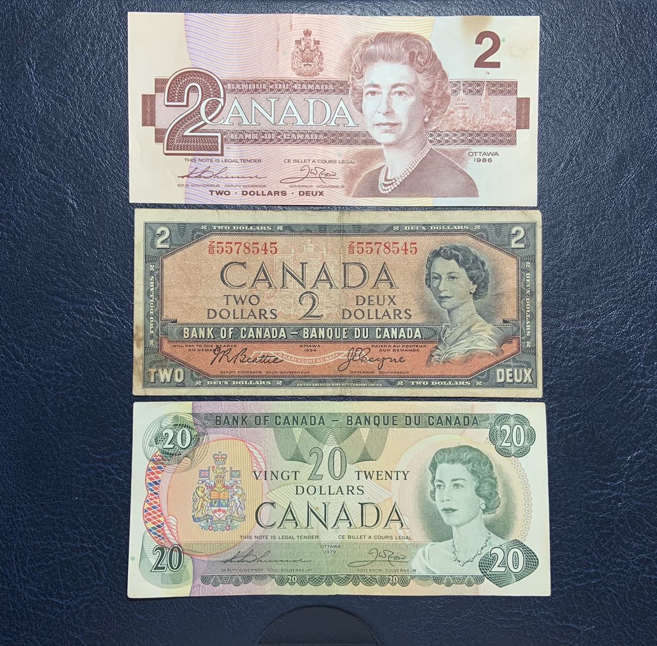 收藏联盟Quantum Auction 第298期拍卖  加拿大1954-1986年1到20元6张 品相如图
