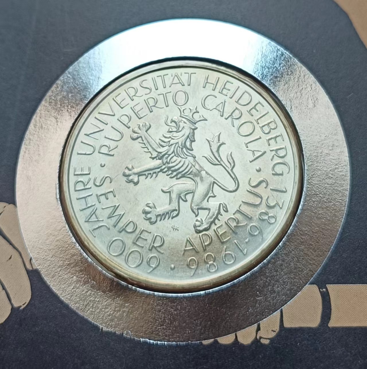 瓶子🏺第114期拍卖会  德国1986年5马克纪念币海德堡大学600周年 邮封