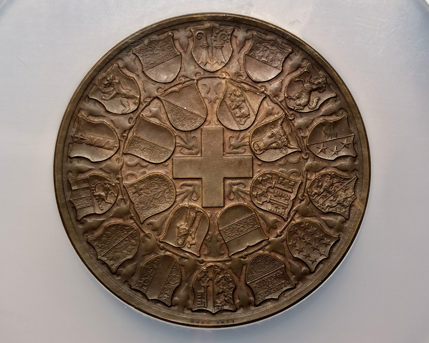 凡希社世界钱币微拍第二百五十一期 1898瑞士国家博物馆纪念铜章NGC-MS63