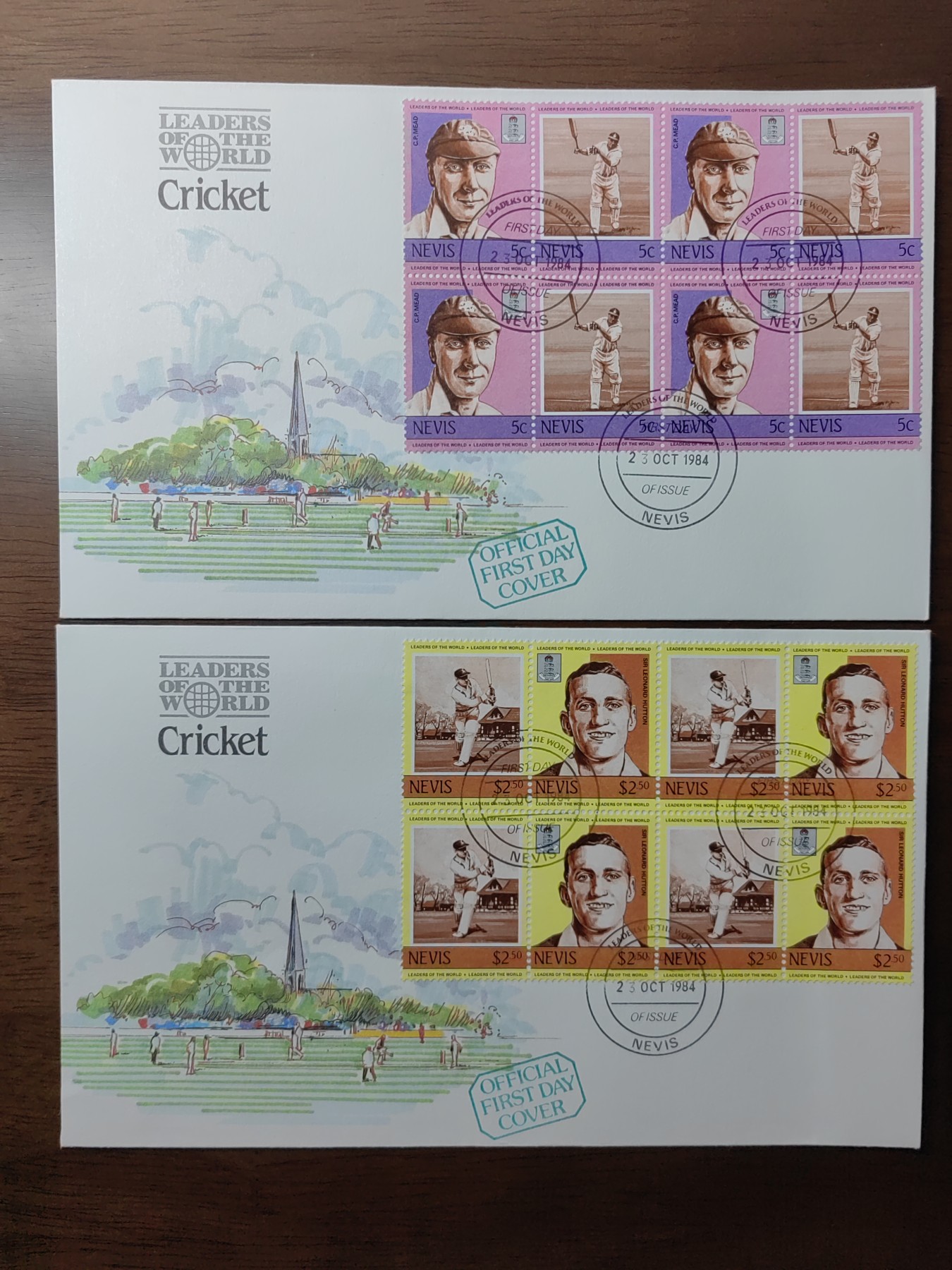 外国邮和小本票精品专场（秒杀和拍卖）第①⑥场 尼维斯1984 棒球赛选手4件