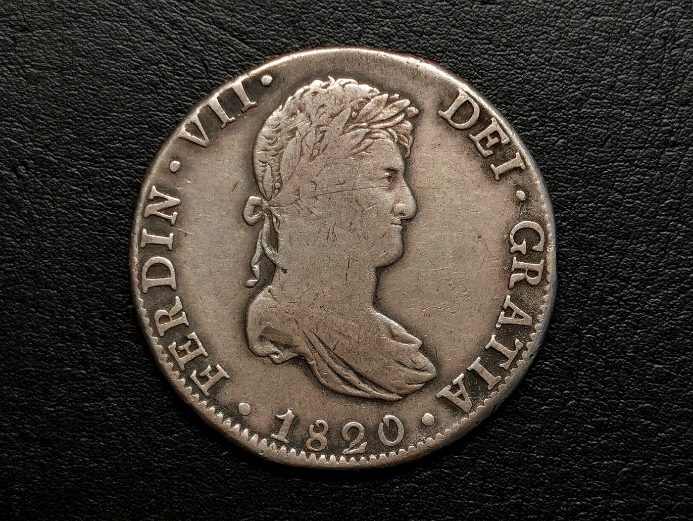 凡希社世界钱币微拍第二百五十一期 1820墨西哥费七双柱大银美品