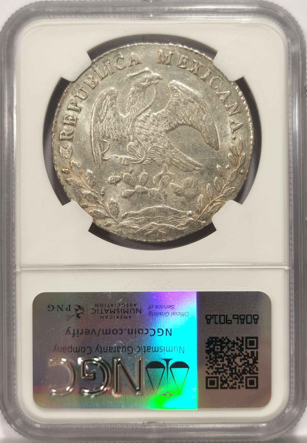 博洋堂世界钱币拍卖第048期（全场包邮） NGC UNCD 墨西哥花边鹰洋PI 1885 8里亚尔 pi小厂 银光闪闪 低评