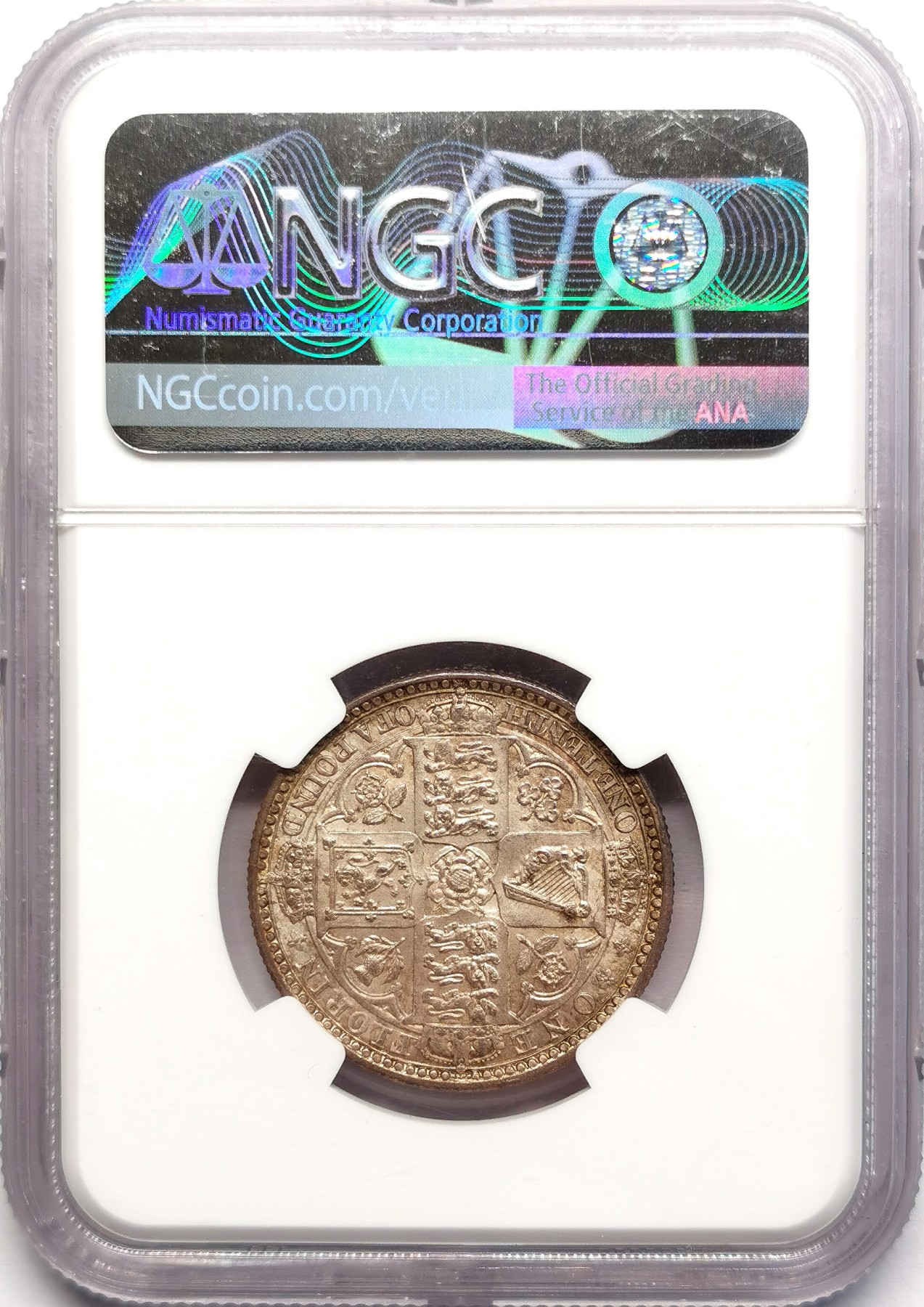 凡希社世界钱币微拍第二百五十一期 荐！1849英国小维无神佛罗林NGC-MS63淡色金彩实物非常养眼！