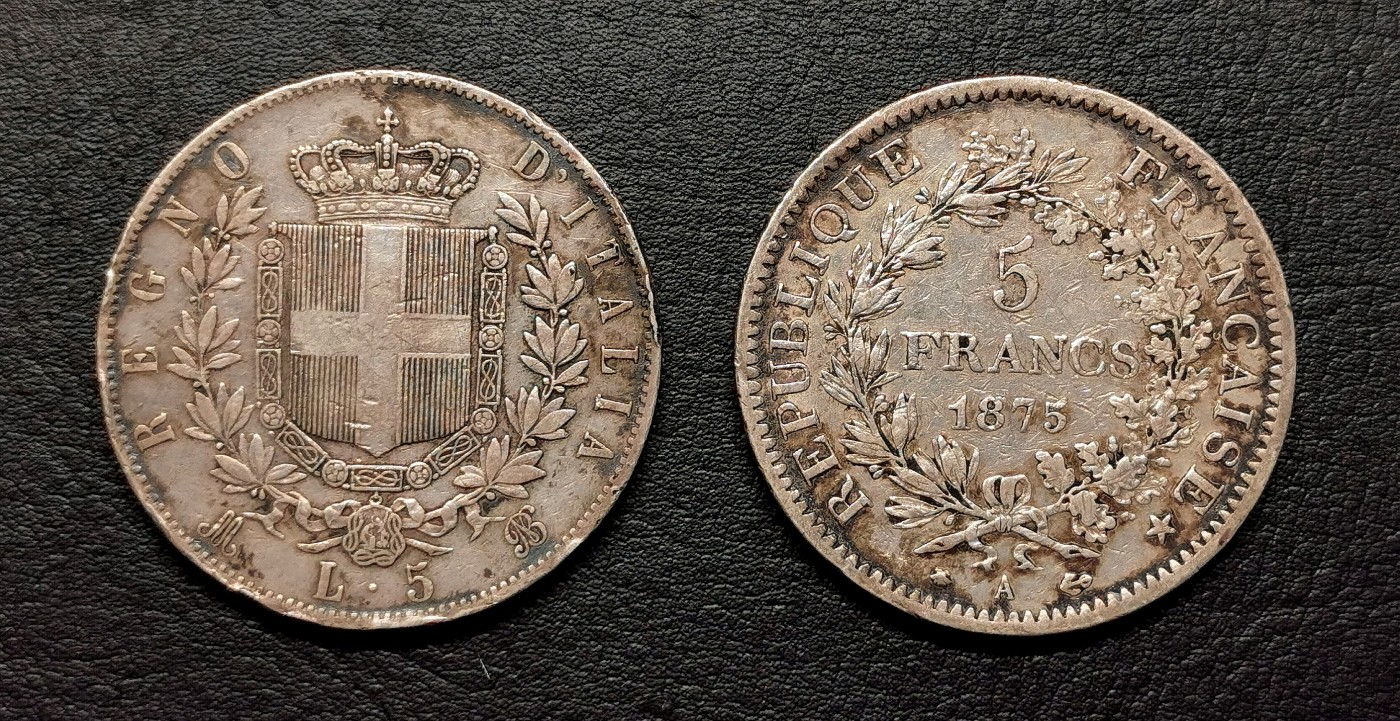 凡希社世界钱币微拍第二百五十一期 意大利法国大银两枚