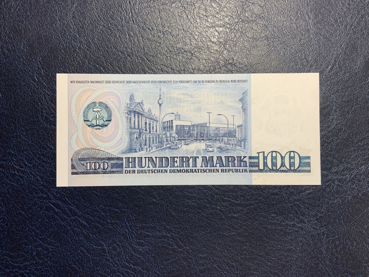 收藏联盟Quantum Auction 第298期拍卖  德国民主国家1975年100马克 品相UNC- 东柏林街景