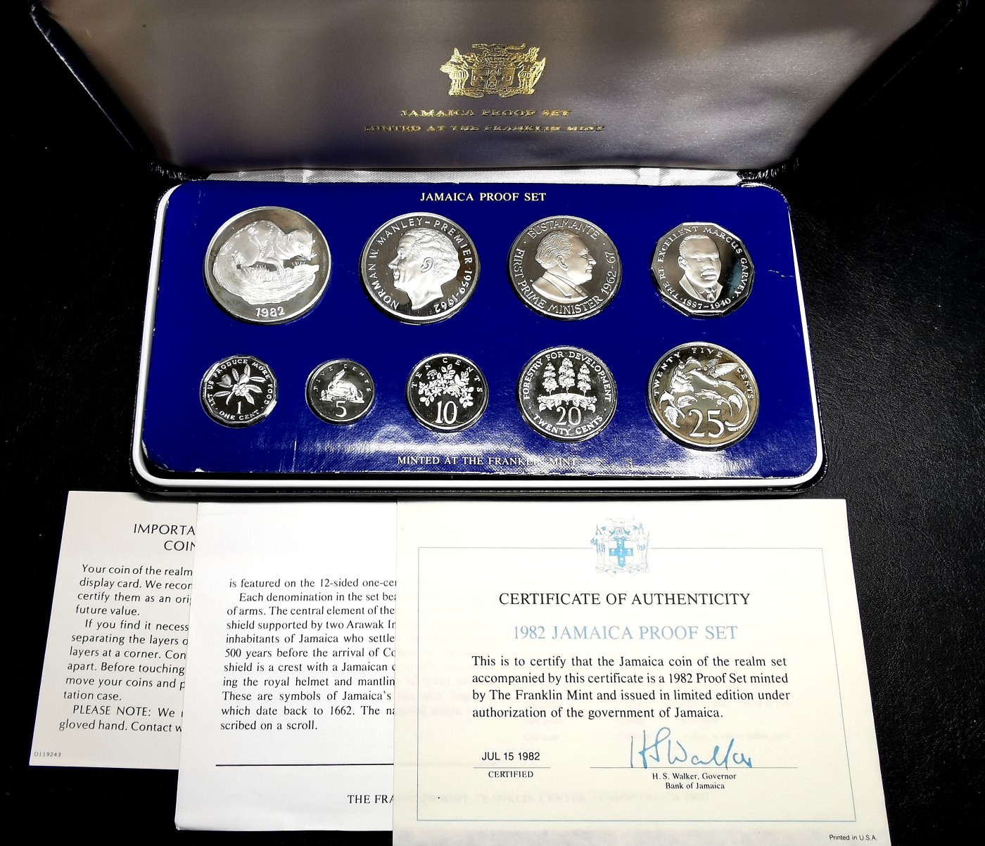 凡希社世界钱币微拍第二百五十一期 1982牙买加精铸PS原盒证书！