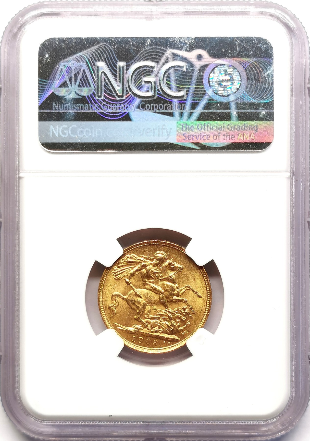 凡希社世界钱币微拍第二百五十一期 1903S澳大利亚爱七索维林金币NGC-MS63