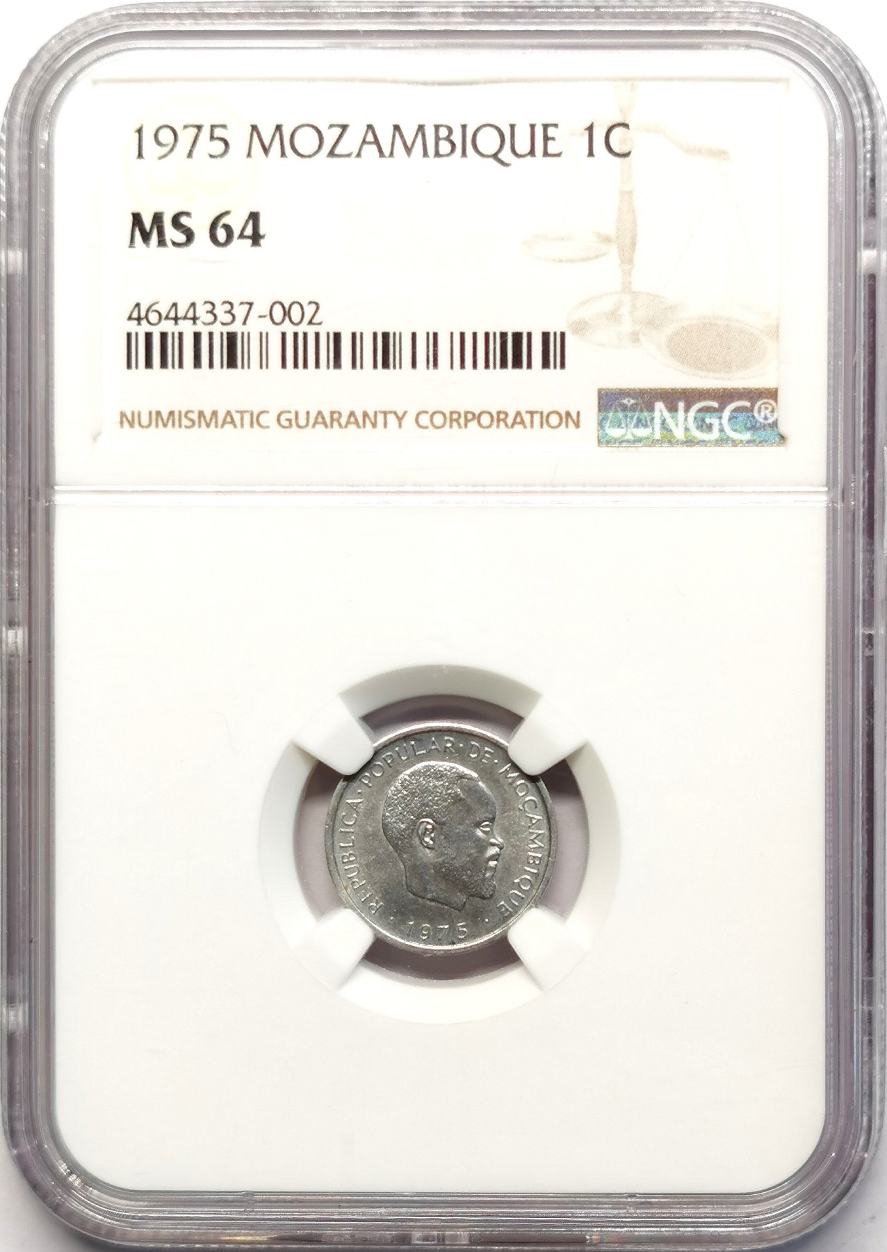 凡希社世界钱币微拍第二百五十一期 1975莫桑比克1分铝币NGC-MS64