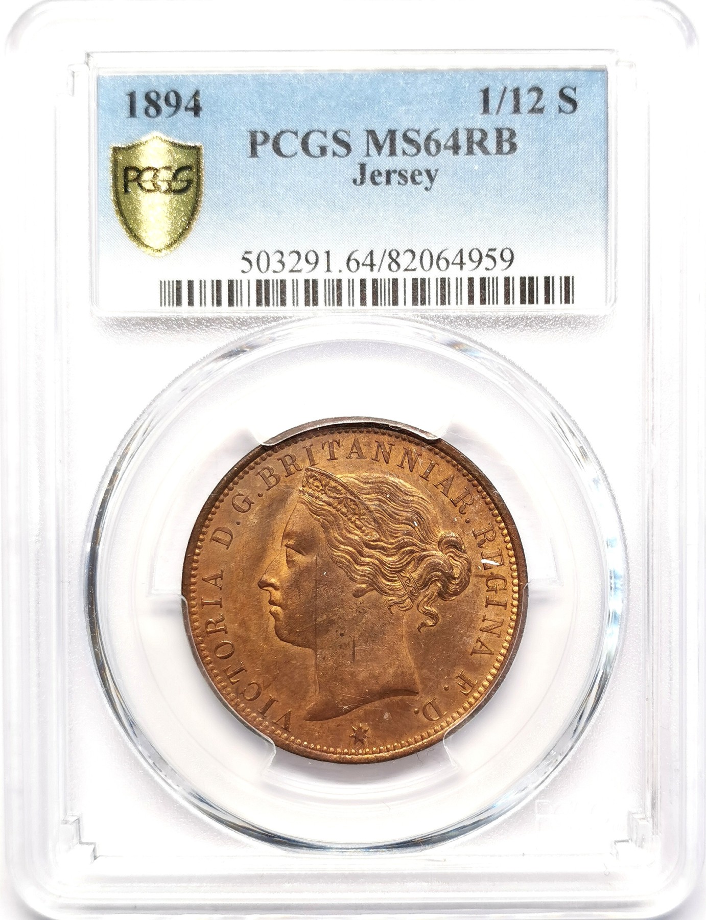 凡希社世界钱币微拍第二百五十一期 1894泽西小维1/12先令铜币PCGS-MS64