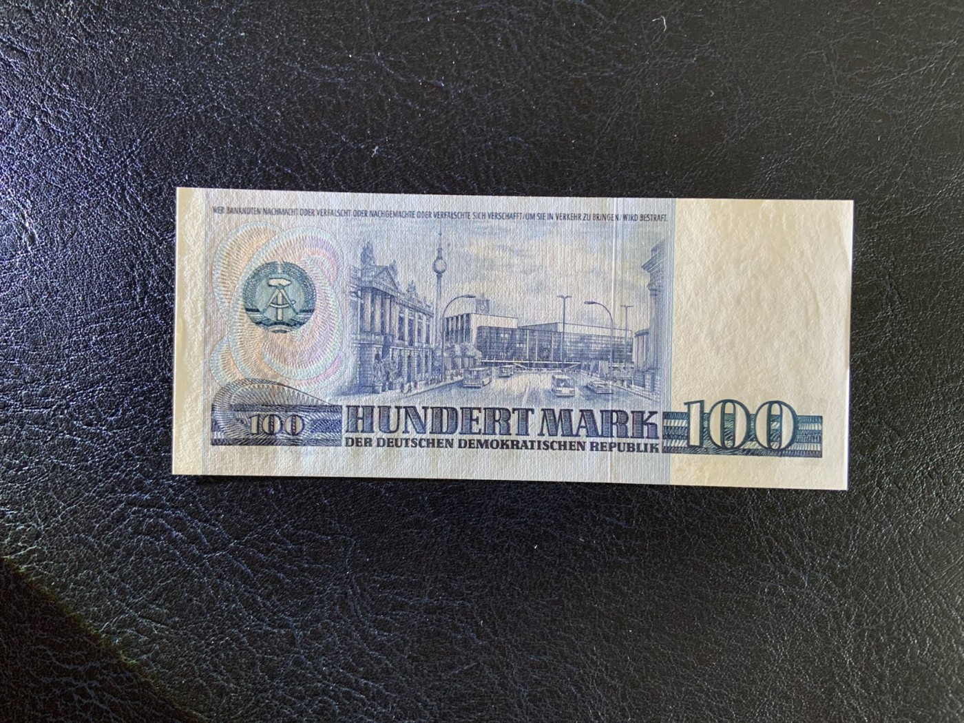 收藏联盟Quantum Auction 第298期拍卖  德国民主国家1975年100马克 品相UNC- 东柏林街景