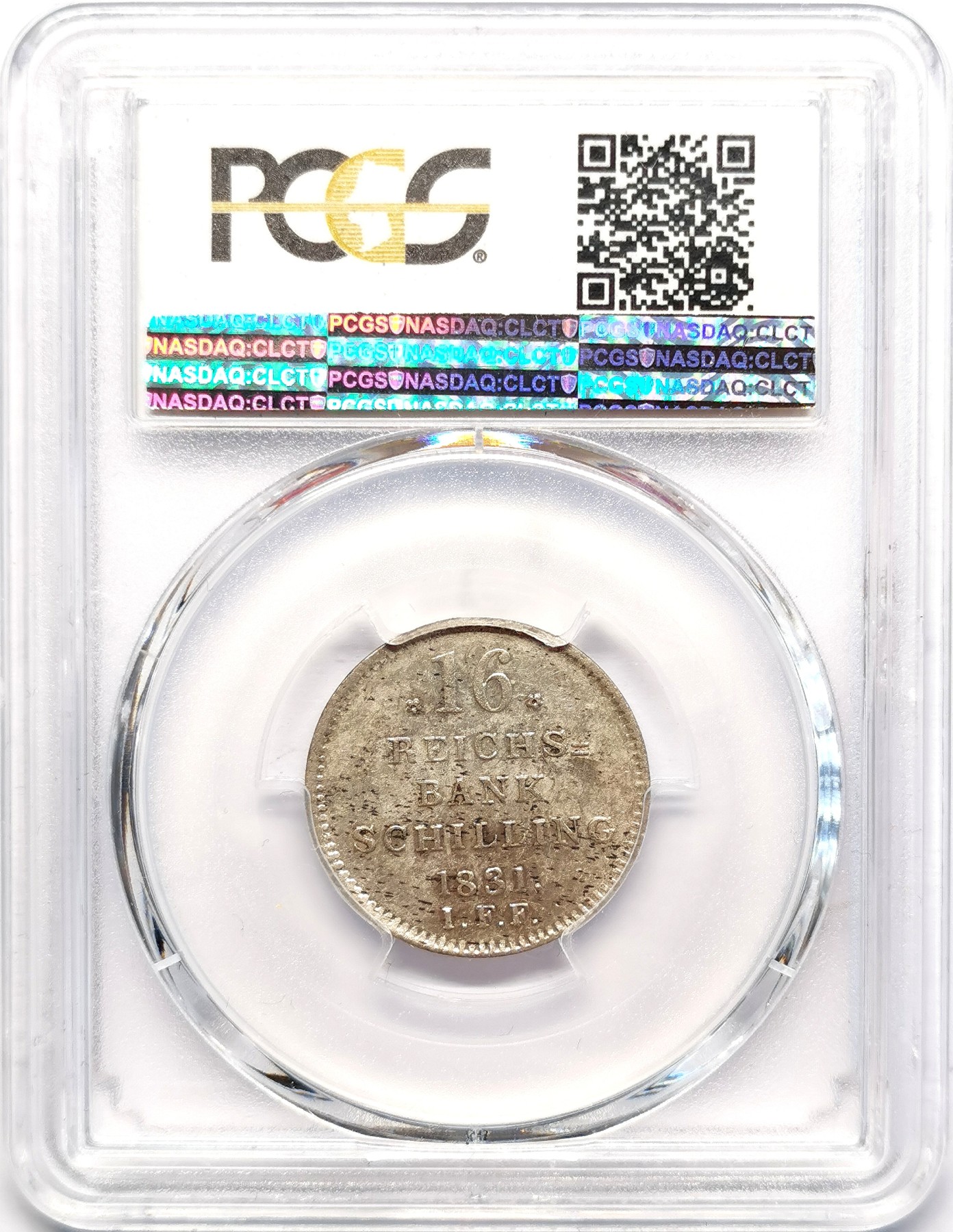 凡希社世界钱币微拍第二百五十一期 1831石勒苏益格-荷尔斯泰因16RBSK银辅币PCGS-MS62