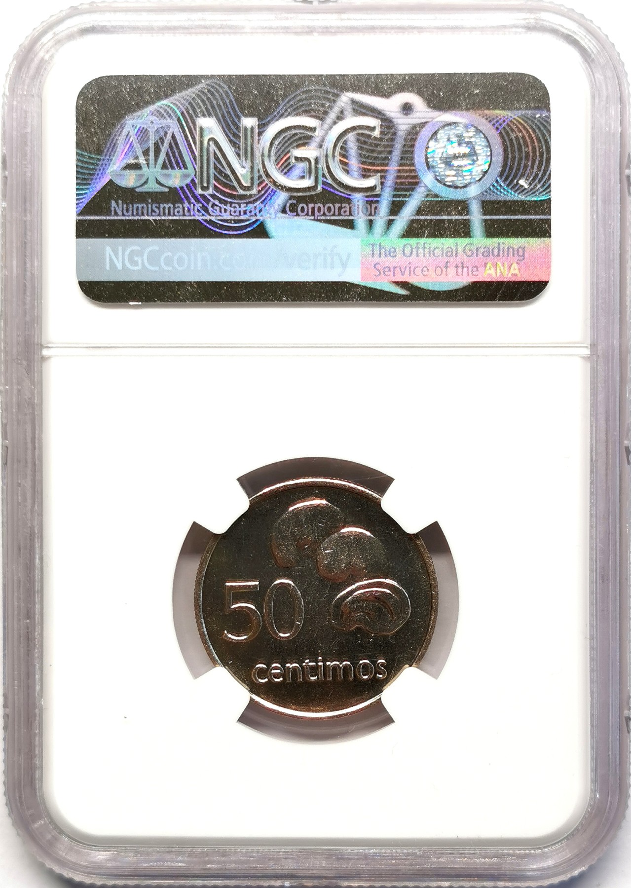 凡希社世界钱币微拍第二百五十一期 1975莫桑比克50分NGC-MS66高分！