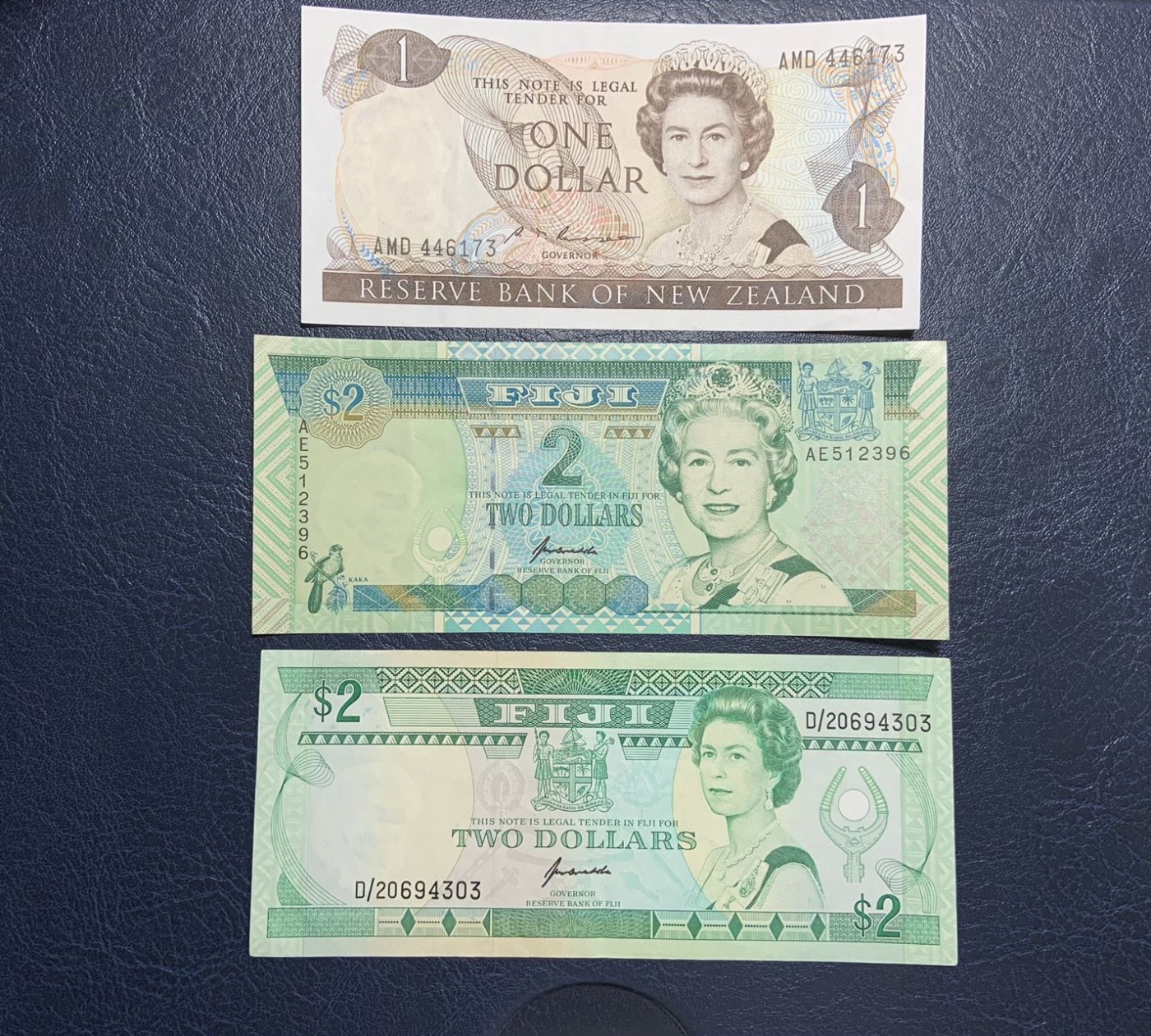 收藏联盟Quantum Auction 第298期拍卖  英国和英属，新西兰纸币7张 品相如图 英国1镑为UNC 新西兰和泽西岛为UNC-