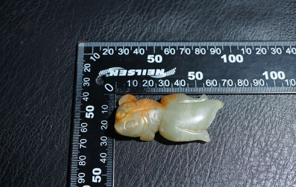特色精品｜拍卖专场 明清工老和田玉金鱼把件｜尺寸详见图8⃣️