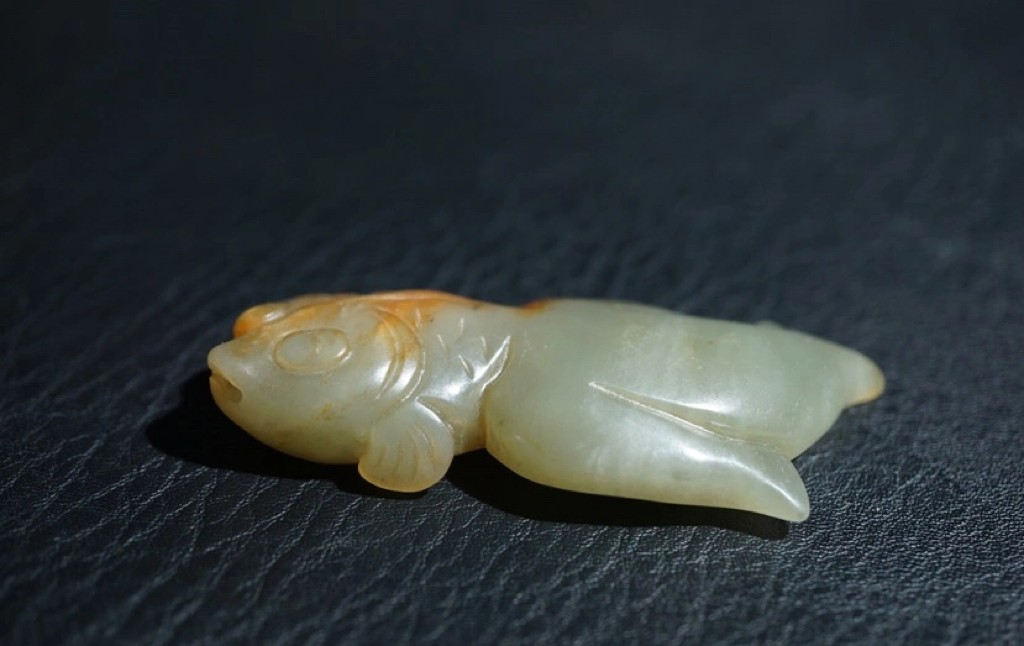 特色精品｜拍卖专场 明清工老和田玉金鱼把件｜尺寸详见图8⃣️