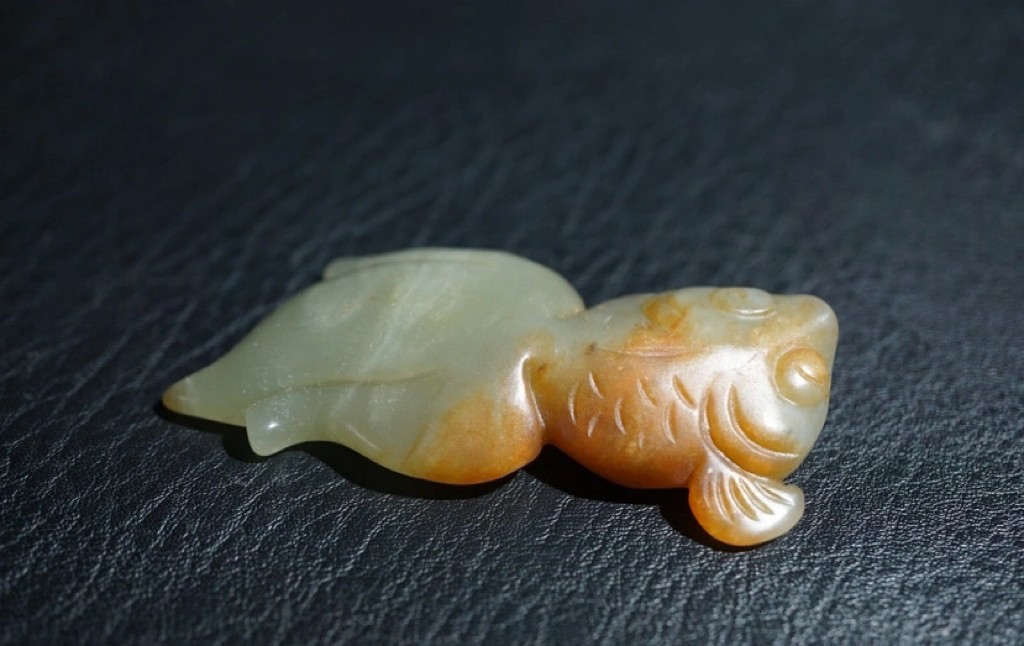 特色精品｜拍卖专场 明清工老和田玉金鱼把件｜尺寸详见图8⃣️