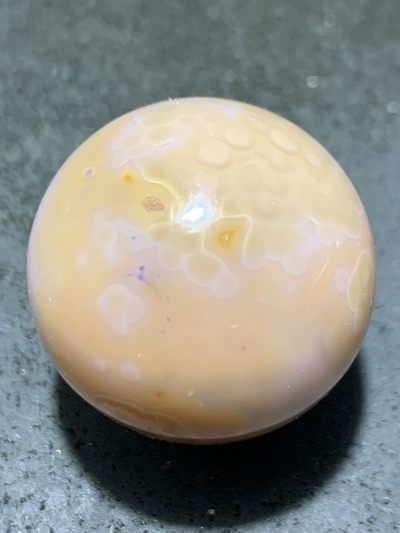 精美高玉化战国红玛瑙冰粉色气泡纹大圆珠一颗！ - 精美高玉化战国红玛瑙冰粉色气泡纹大圆珠一颗！
