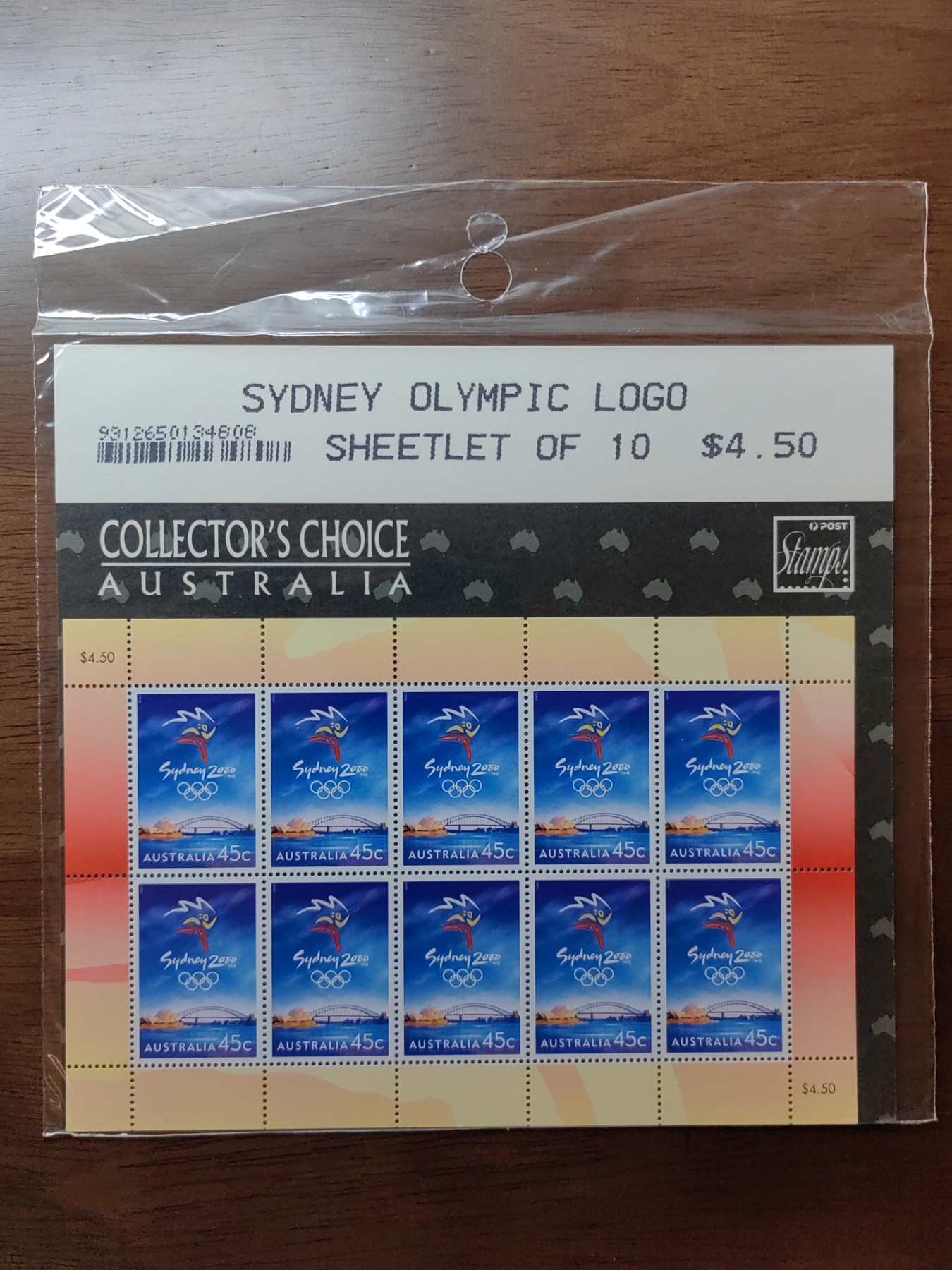 外国邮和小本票精品专场（秒杀和拍卖）第①⑥场 澳大利亚2000年奥运会 主办国官方邮票 10连体 （全新未开封，新票无邮戳）