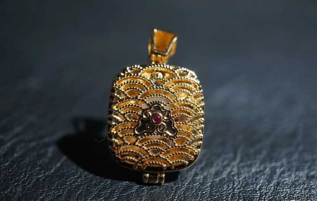 特色精品｜拍卖专场 和田玉铜珐琅香囊挂件｜尺寸详见图8⃣️