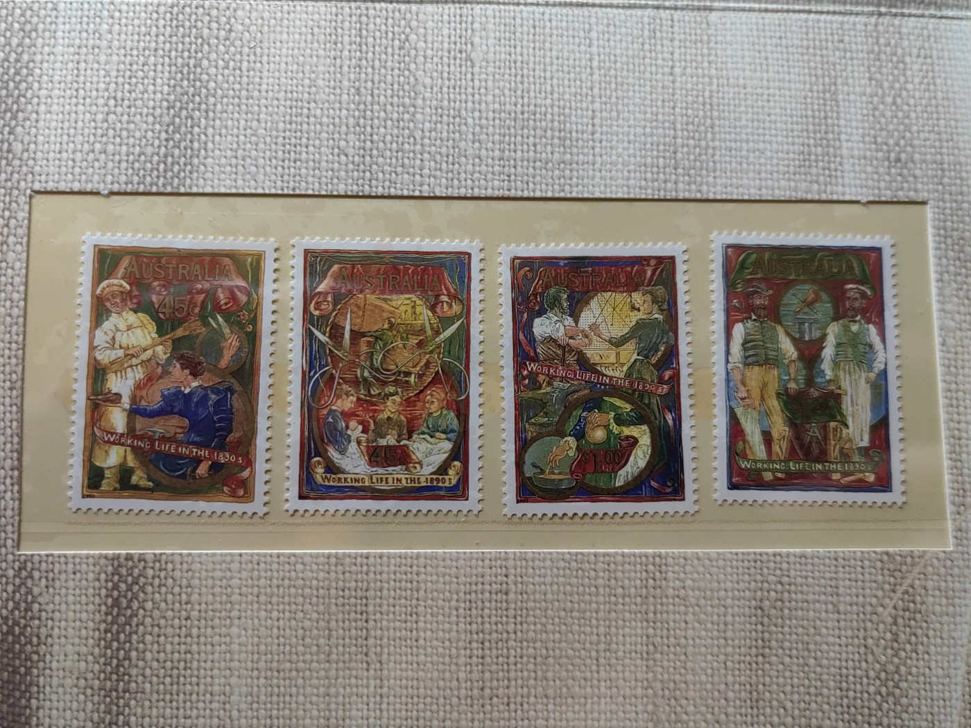 外国邮和小本票精品专场（秒杀和拍卖）第①⑥场  澳大利亚1993年 19世纪工作生活一套 （全新邮票无邮戳，小本票非邮折）