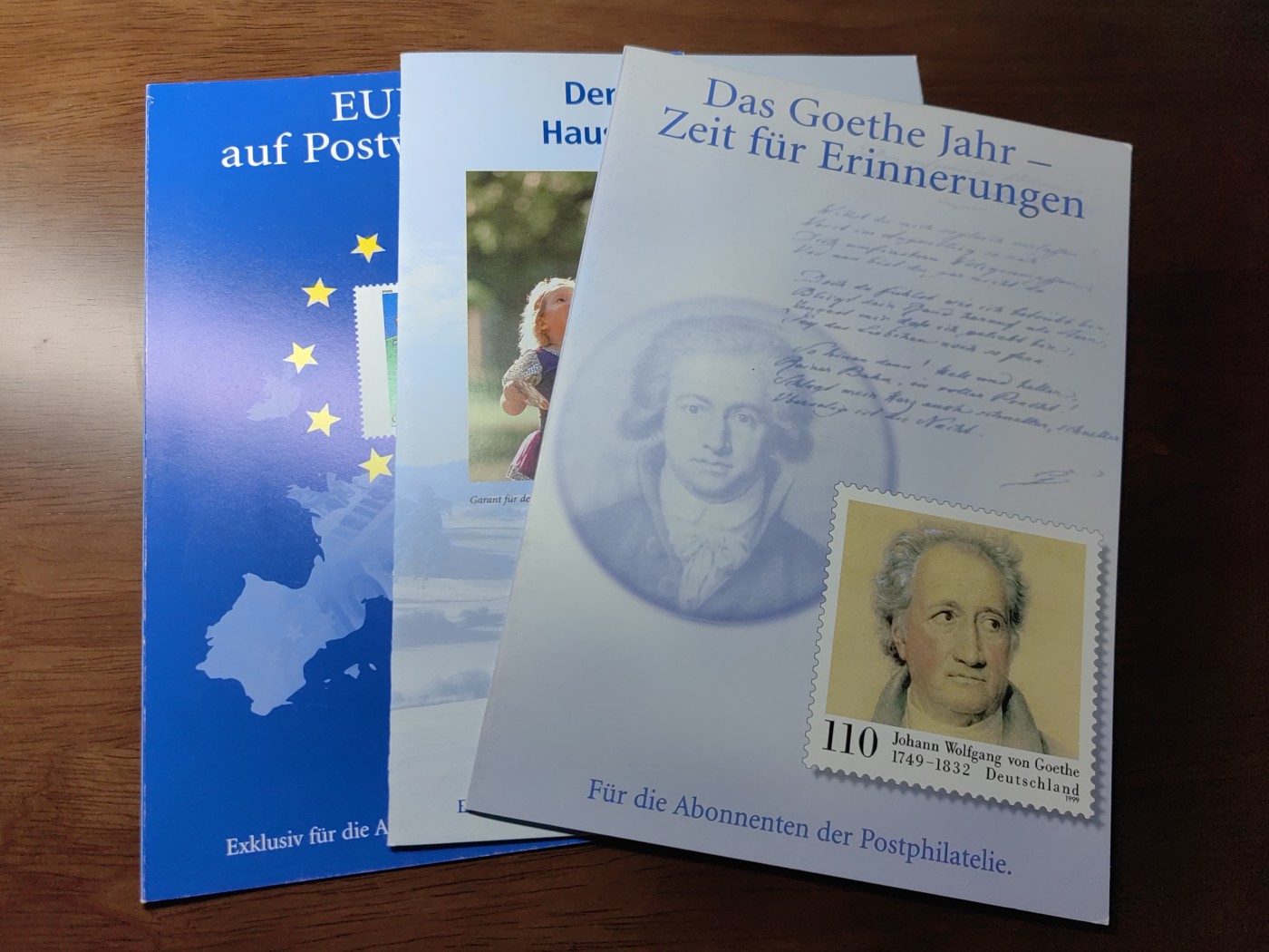 外国邮和小本票精品专场（秒杀和拍卖）第①⑥场  诗人歌德诞辰250周年&农村住宅邮箱&儿童千禧年世纪之星（邮折3件）