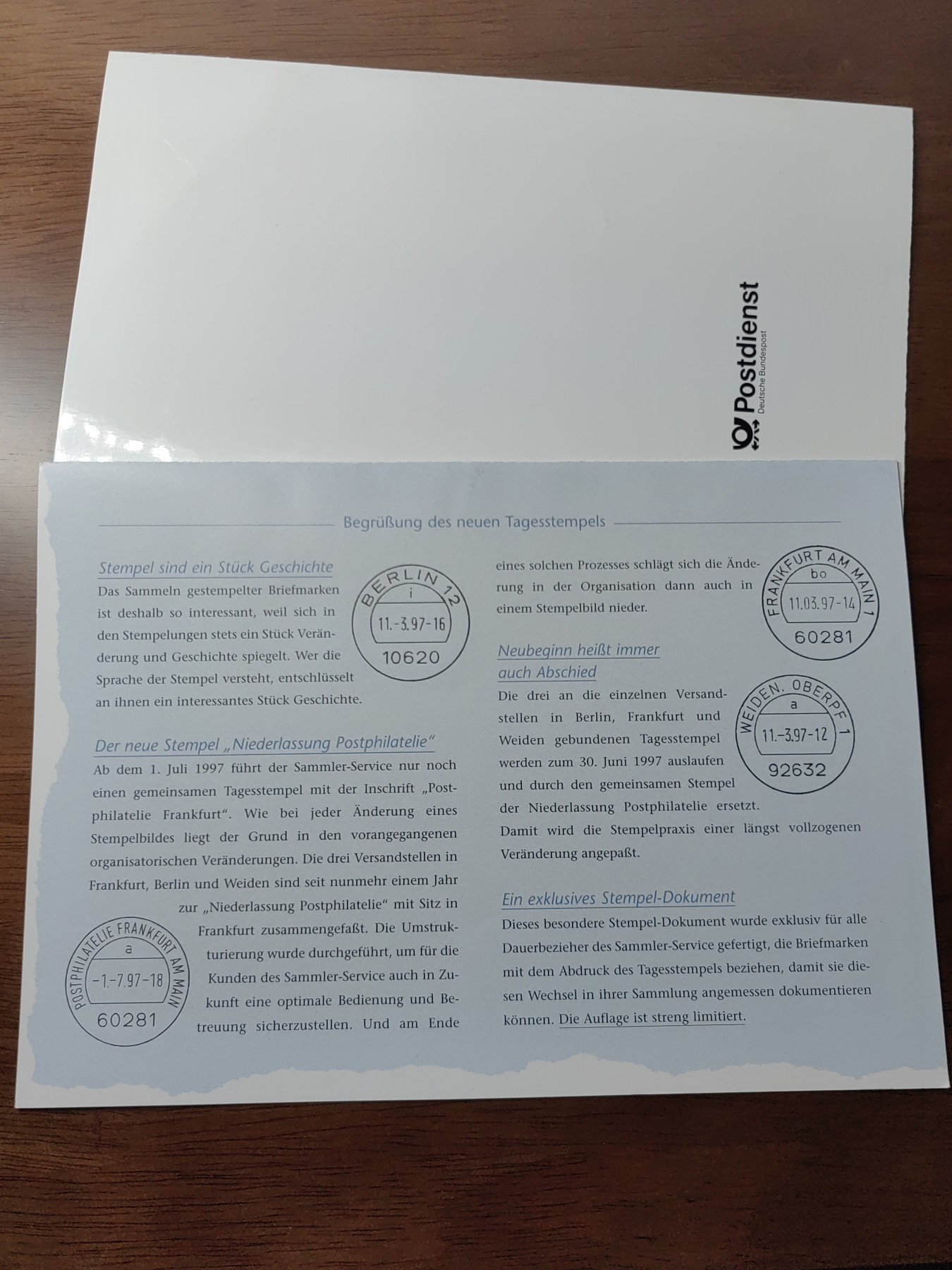 外国邮和小本票精品专场（秒杀和拍卖）第①⑥场 德国 现代艺术展绘画设计&黑便士邮票150周年（邮折2件）