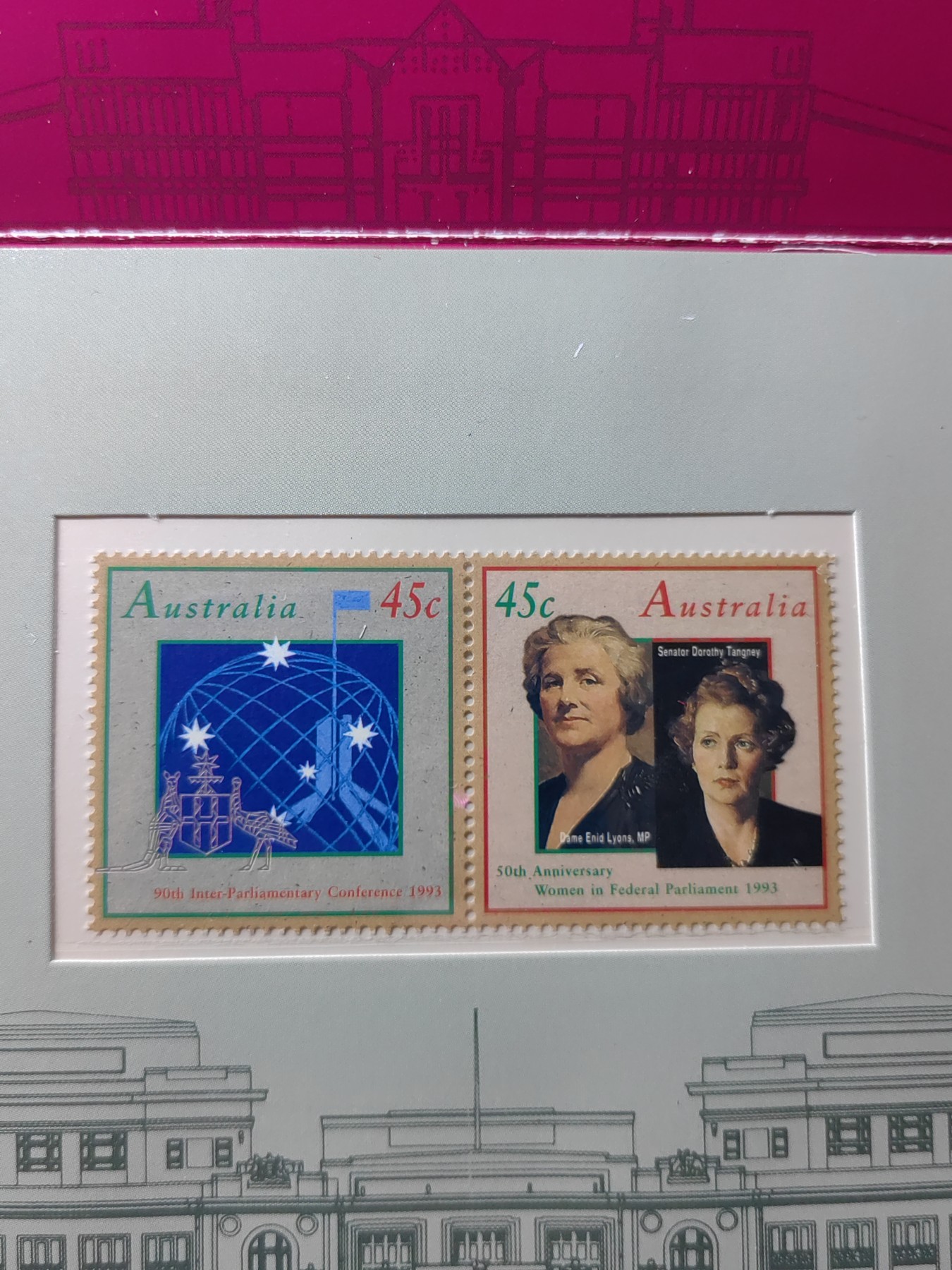 外国邮和小本票精品专场（秒杀和拍卖）第①⑥场 澳大利亚1993 第90届国际会议一套 （全新邮票无邮戳，小本票非邮折）