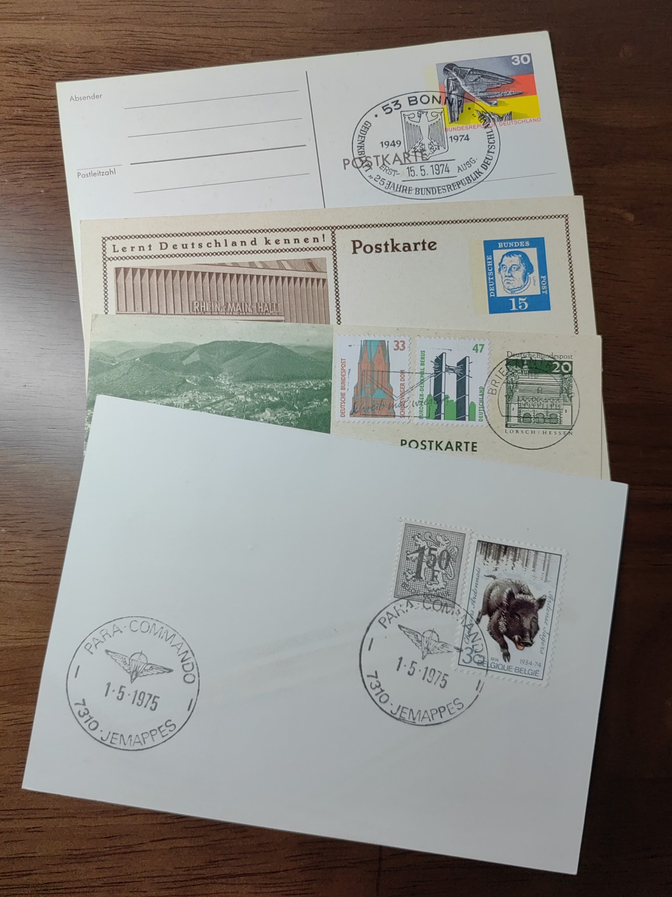 外国邮和小本票精品专场（秒杀和拍卖）第①⑥场 德国&比利时 邮资片4件