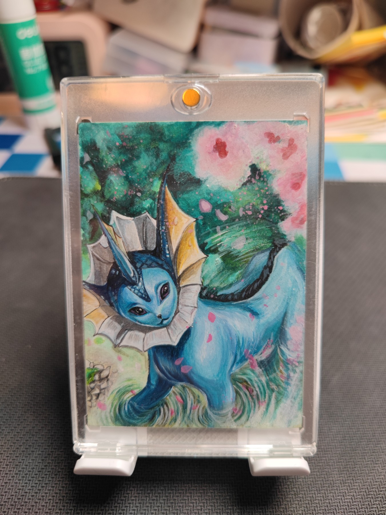 妖精的尾巴卡牌拍卖第三场 宝可梦手绘-水伊布，画师:小妖精