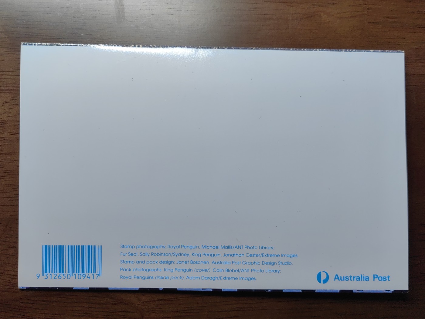 外国邮和小本票精品专场（秒杀和拍卖）第①⑥场 澳属南极1993 企鹅海狗 海洋动物一套 （全新邮票无邮戳，小本票非邮折）