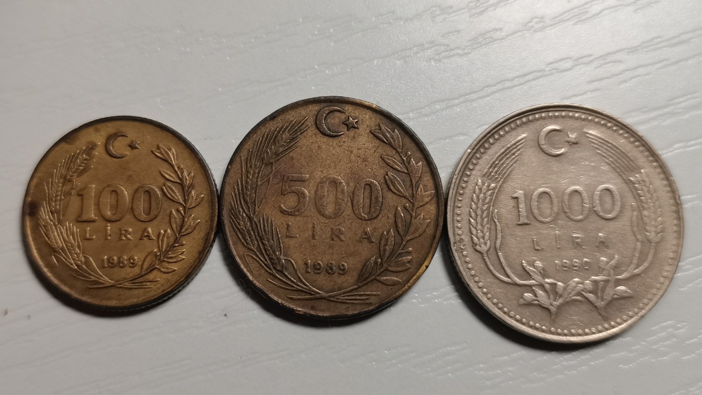 土耳其 1989-90年 硬币 三枚